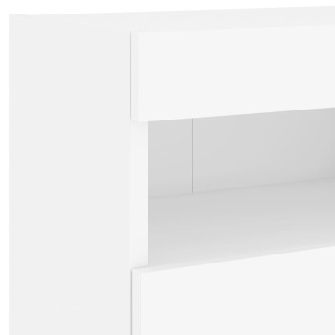 vidaXL Έπιπλα Τοίχου Τηλεόρασης με LED 2 τεμ. Λευκά 40x30x40cm