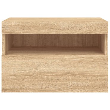 vidaXL Έπιπλο Τοίχου Τηλεόρασης με LED Sonoma Δρυς 60x30x40cm