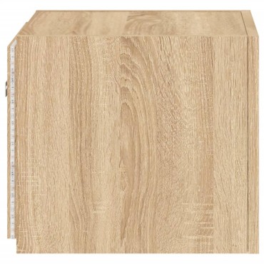 vidaXL Έπιπλο Τοίχου Τηλεόρασης με LED Sonoma Δρυς 30,5x35x30cm