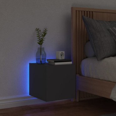 vidaXL Έπιπλο Τοίχου Τηλεόρασης με LED Μαύρο 30,5x35x30cm
