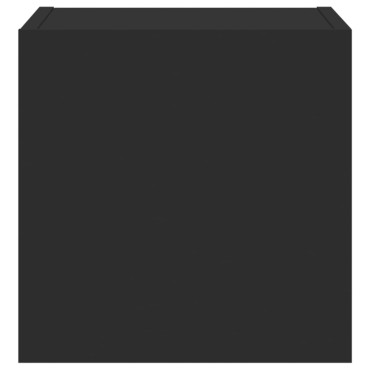 vidaXL Έπιπλο Τοίχου Τηλεόρασης με LED Μαύρο 30,5x35x30cm