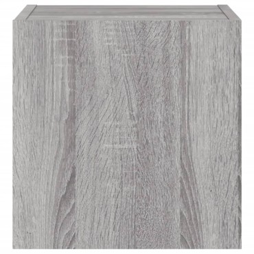 vidaXL Έπιπλα Τοίχου Τηλ. με LED 2 τεμ. Γκρι Sonoma 30,5x35x30cm