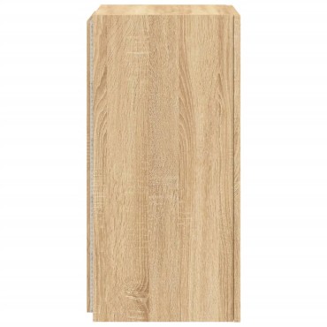 vidaXL Έπιπλο Τοίχου Τηλεόρασης με LED Sonoma Δρυς 30,5x35x70cm