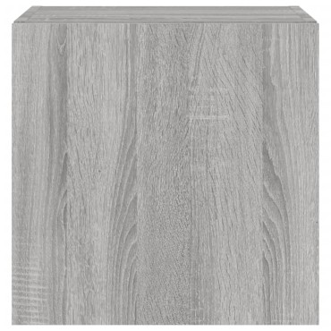 vidaXL Έπιπλα Τοίχου Τηλ. με LED 2 τεμ. Γκρι Sonoma 40,5x35x40cm