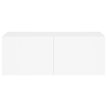 vidaXL Έπιπλο Τοίχου Τηλεόρασης με LED Λευκό 80x35x31cm