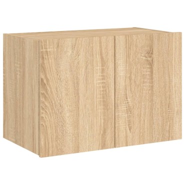 vidaXL Έπιπλο Τοίχου Τηλεόρασης με LED Sonoma Δρυς 60x35x41cm