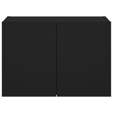vidaXL Έπιπλο Τοίχου Τηλεόρασης με LED Μαύρο 60x35x41cm