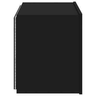 vidaXL Έπιπλο Τοίχου Τηλεόρασης με LED Μαύρο 60x35x41cm
