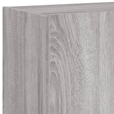 vidaXL Έπιπλο Τοίχου Τηλεόρασης με LED Γκρι Sonoma 60x35x41cm