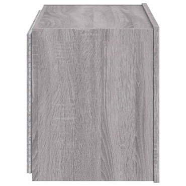 vidaXL Έπιπλο Τοίχου Τηλεόρασης με LED Γκρι Sonoma 60x35x41cm