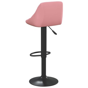 vidaXL Σκαμπό Μπαρ 2 τεμ. Ροζ Βελούδινα 46x44x(82-103)cm