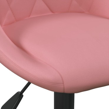 vidaXL Σκαμπό Μπαρ 2 τεμ. Ροζ Βελούδινα 46x44x(82-103)cm