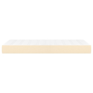 vidaXL Στρώμα με Pocket Springs Κρεμ 80x200x20cm Υφασμάτινο 1 τεμ. - Μονό