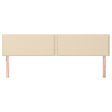 vidaXL Κεφαλάρια Κρεβατιού 2 τεμ. Κρεμ 90x5x78/88cm Υφασμάτινο