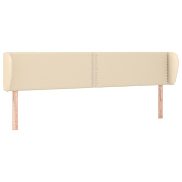 vidaXL Κεφαλάρι με Πτερύγια Κρεμ 183x23x78/88cm Υφασμάτινο 1 τεμ.