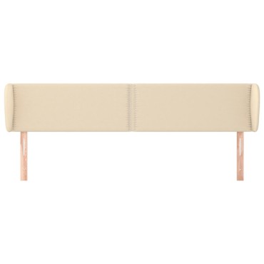 vidaXL Κεφαλάρι με Πτερύγια Κρεμ 183x23x78/88cm Υφασμάτινο 1 τεμ.