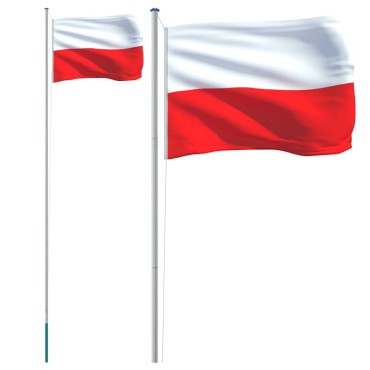 vidaXL Πολωνική Σημαία και Κοντάρι 6,23 μ. από Αλουμίνιο