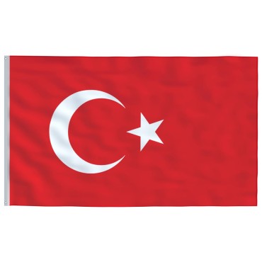 vidaXL Τούρκικη Σημαία και Ιστός 6,23 μ. από Αλουμίνιο