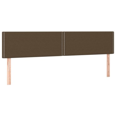 vidaXL Κεφαλάρια Κρεβατιού 2 τεμ. Σκ. Καφέ80x5x78/88cm Υφασμάτινο