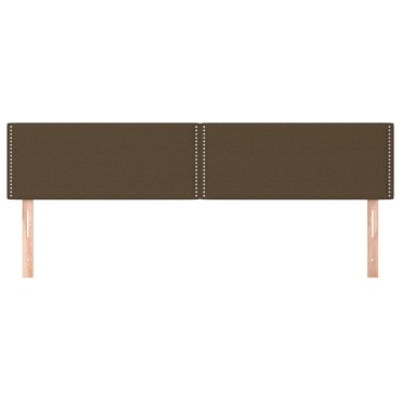 vidaXL Κεφαλάρια Κρεβατιού 2 τεμ. Σκ. Καφέ80x5x78/88cm Υφασμάτινο
