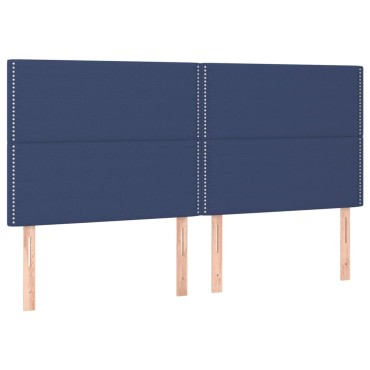 vidaXL Κεφαλάρια Κρεβατιού 4 τεμ. Μπλε 90x5x78/88cm Υφασμάτινο