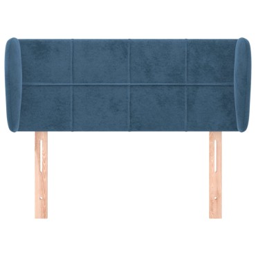 vidaXL Κεφαλάρι με Πτερύγια Σκούρο Μπλε 83x23x78/88cm Βελούδινο 1 τεμ.