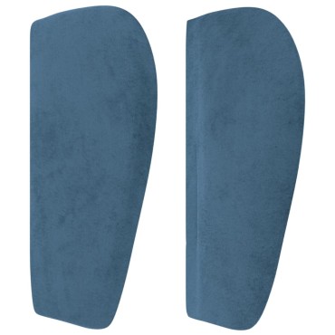 vidaXL Κεφαλάρι με Πτερύγια Σκούρο Μπλε 83x23x78/88cm Βελούδινο 1 τεμ.
