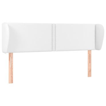 vidaXL Κεφαλάρι με Πτερύγια Λευκό 147x23x78/88cm Συνθετικό Δέρμα 1 τεμ.
