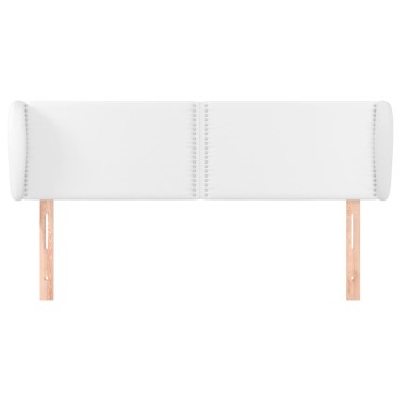 vidaXL Κεφαλάρι με Πτερύγια Λευκό 147x23x78/88cm Συνθετικό Δέρμα 1 τεμ.