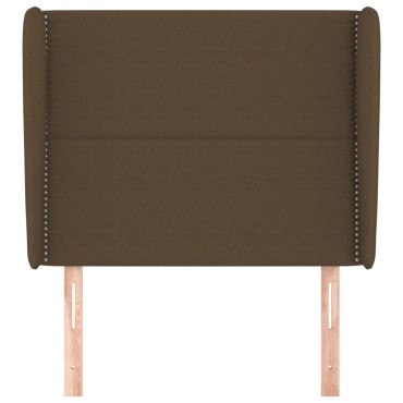 vidaXL Κεφαλάρι με Πτερύγια Σκούρο Καφέ 93x23x118/128cm Υφασμάτινο 1 τεμ.