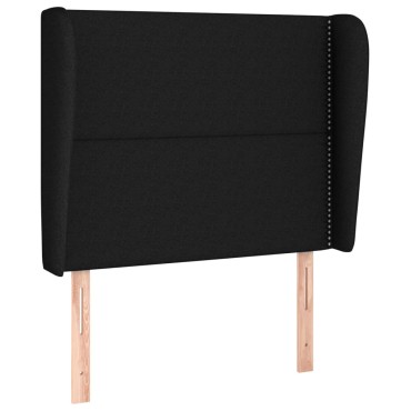 vidaXL Κεφαλάρι με Πτερύγια Μαύρο 103x23x118/128cm Υφασμάτινο 1 τεμ.