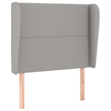 vidaXL Κεφαλάρι με Πτερύγια Ανοιχτό Γκρι 93x23x118/128cm Υφασμάτινο 1 τεμ.