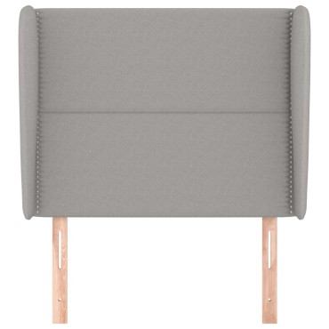 vidaXL Κεφαλάρι με Πτερύγια Ανοιχτό Γκρι 93x23x118/128cm Υφασμάτινο 1 τεμ.