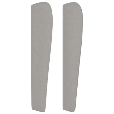 vidaXL Κεφαλάρι με Πτερύγια Ανοιχτό Γκρι 93x23x118/128cm Υφασμάτινο 1 τεμ.