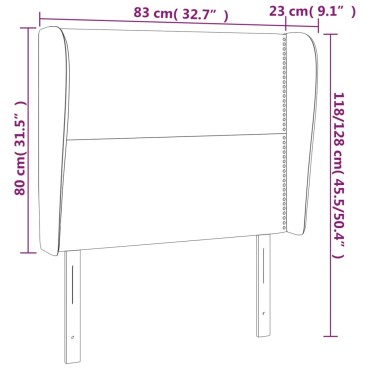 vidaXL Κεφαλάρι με Πτερύγια Σκούρο Καφέ 83x23x118/128cm Υφασμάτινο 1 τεμ.