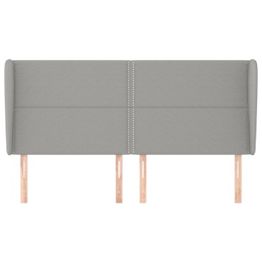 vidaXL Κεφαλάρι με Πτερύγια Ανοιχτό Γκρι 163x23x118/128cm Υφασμάτινο 1 τεμ.