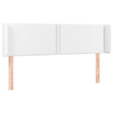 vidaXL Κεφαλάρι με Πτερύγια Λευκό 147x16x78/88cm Συνθετικό Δέρμα 1 τεμ.
