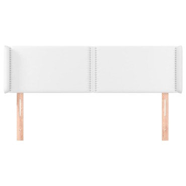 vidaXL Κεφαλάρι με Πτερύγια Λευκό 147x16x78/88cm Συνθετικό Δέρμα 1 τεμ.