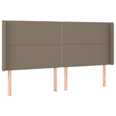 vidaXL Κεφαλάρι με Πτερύγια Taupe 163x16x118/128cm Υφασμάτινο 1 τεμ.
