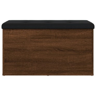 vidaXL Παγκάκι Αποθήκευσης Καφέ Δρυς 82x42x45cm από Επεξ. Ξύλο 1 τεμ.