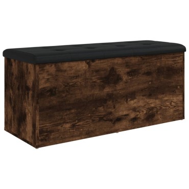 vidaXL Παγκάκι Αποθήκευσης Καπνιστή Δρυς 102x42x45cm από Επεξ. Ξύλο 1 τεμ.