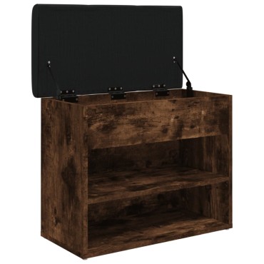 vidaXL Παπουτσοθήκη Καπνιστή Δρυς 62x32x50cm από Επεξεργασμένο Ξύλο 1 τεμ.