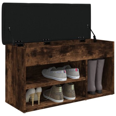 vidaXL Παπουτσοθήκη Καπνιστή Δρυς 82x32x45,5cm από Επεξεργασμένο Ξύλο 1 τεμ.