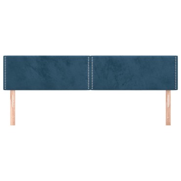 vidaXL Κεφαλάρια Κρεβατιού 2 τεμ. Σκ. Μπλε 80x5x78/88cm Βελούδινο