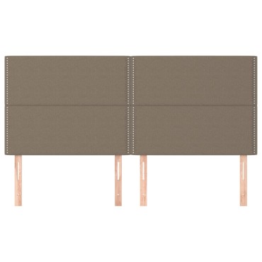 vidaXL Κεφαλάρια Κρεβατιού 4 τεμ. Taupe 80x5x78/88cm Υφασμάτινο