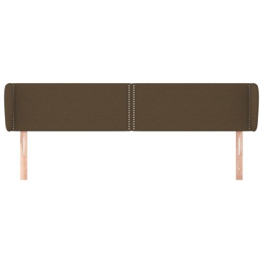 vidaXL Κεφαλάρι με Πτερύγια Σκούρο Καφέ 163x23x78/88cm Υφασμάτινο 1 τεμ.