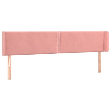 vidaXL Κεφαλάρι με Πτερύγια Ροζ 163x16x78/88cm Βελούδινο 1 τεμ.