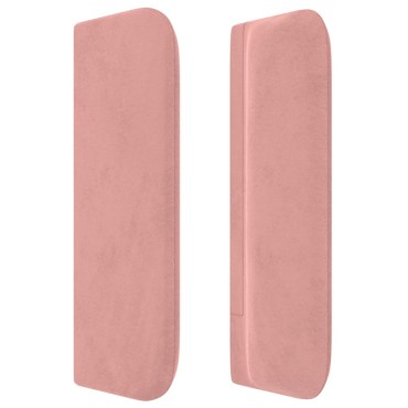 vidaXL Κεφαλάρι με Πτερύγια Ροζ 163x16x78/88cm Βελούδινο 1 τεμ.