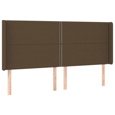 vidaXL Κεφαλάρι με Πτερύγια Σκούρο Καφέ 163x16x118/128cm Υφασμάτινο 1 τεμ.