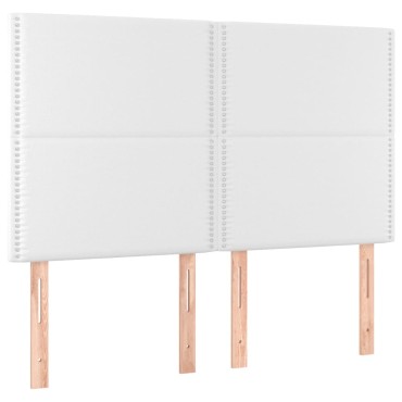 vidaXL Κεφαλάρι Κρεβατιού LED Λευκό 144x5x118/128 εκ 1 τεμ.